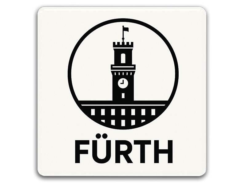 Foto ricordo magnetica Fürth 8x8 cm