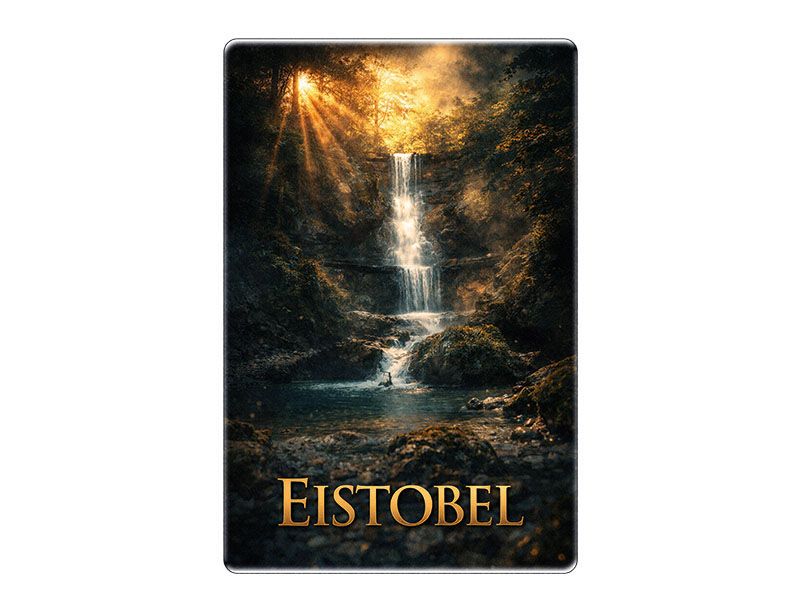 Souvenir Foto Magnet Eistobel aus Steingut 6x4,5cm