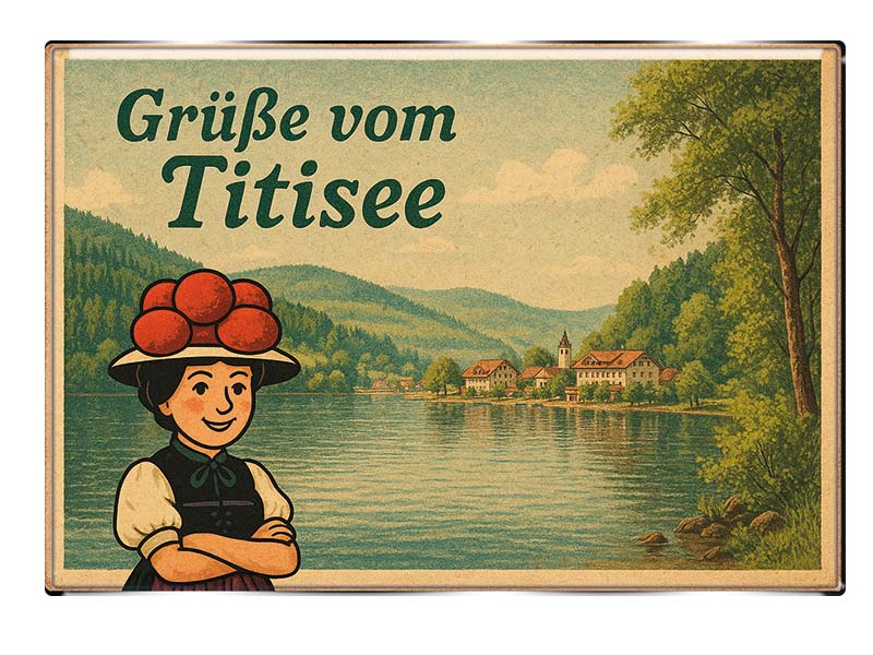 Souvenir Foto Magnet rechteckig Titisee 8x5,5cm