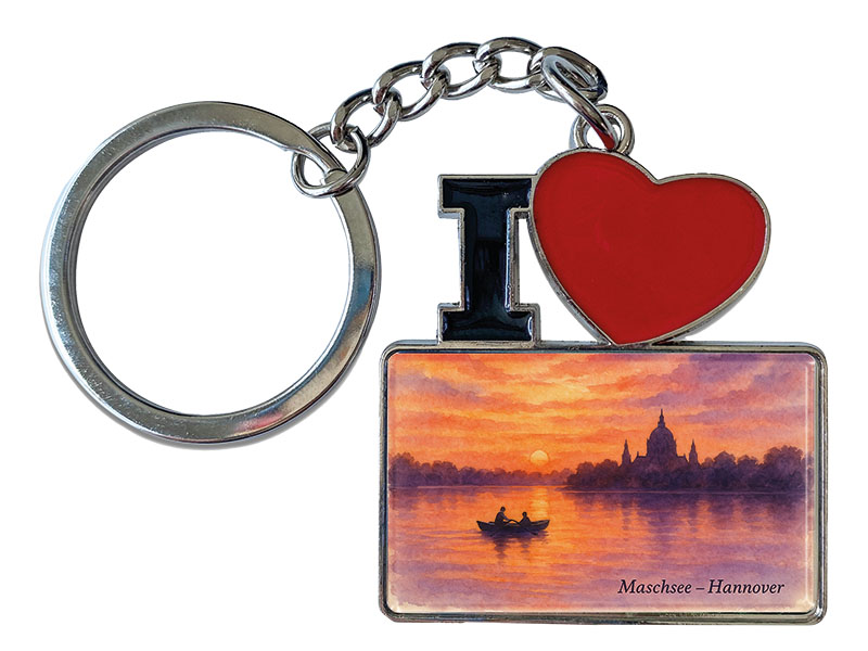 Souvenir Schlüsselanhänger Hannover aus Metall 11x4cm