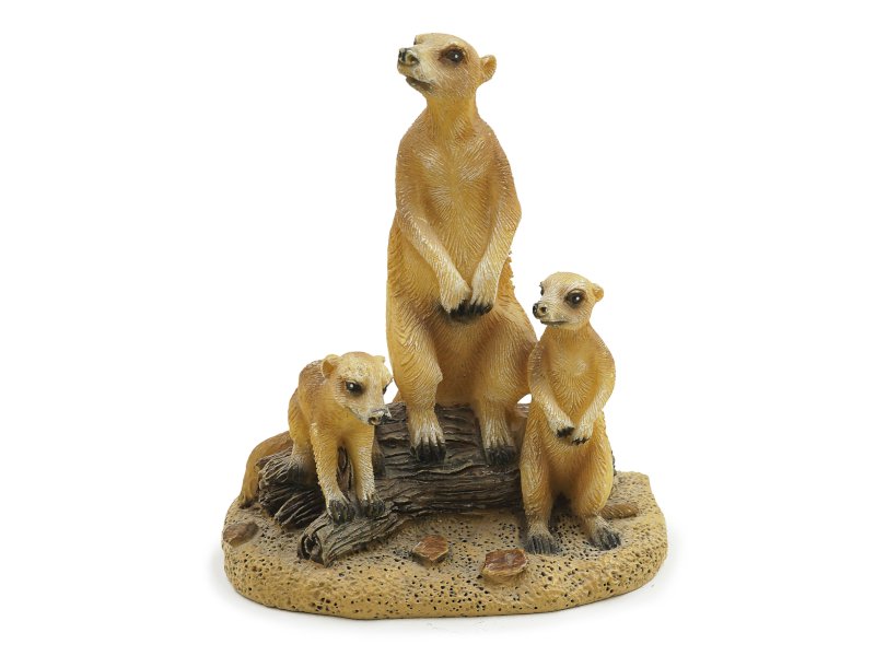 17531 Poly Erdmännchen mit 2 Jungtieren