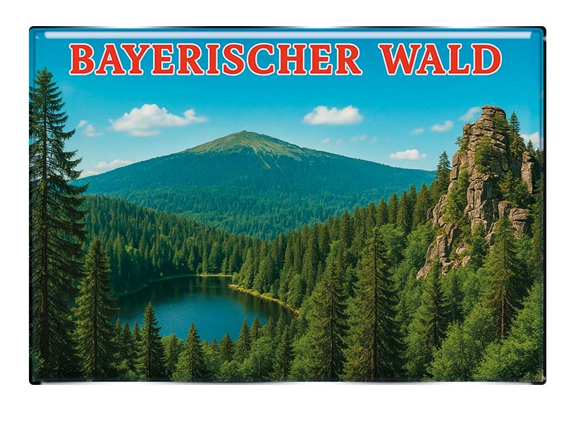 Souvenir Foto Magnet rechteckig BayerischerWald 8x5,5cm Souvenir Foto Magnet rechteckig BayerischerWald 8x5,5cm