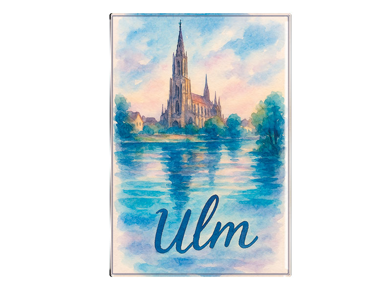 Souvenir Foto Magnet Ulm 9,5x6,5cm