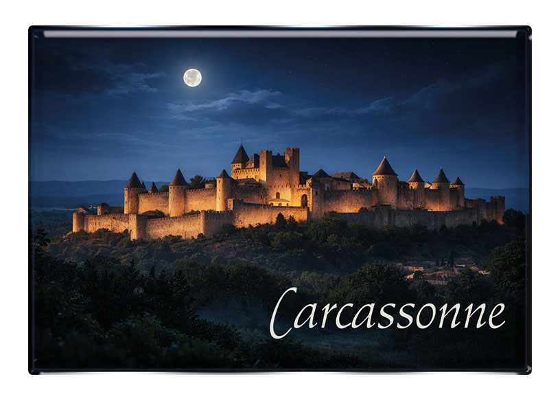 Souvenir Foto Magnet Carcassonne 8x5,5cm
