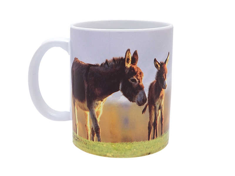 19004-0 Keramik Foto Tasse Esel