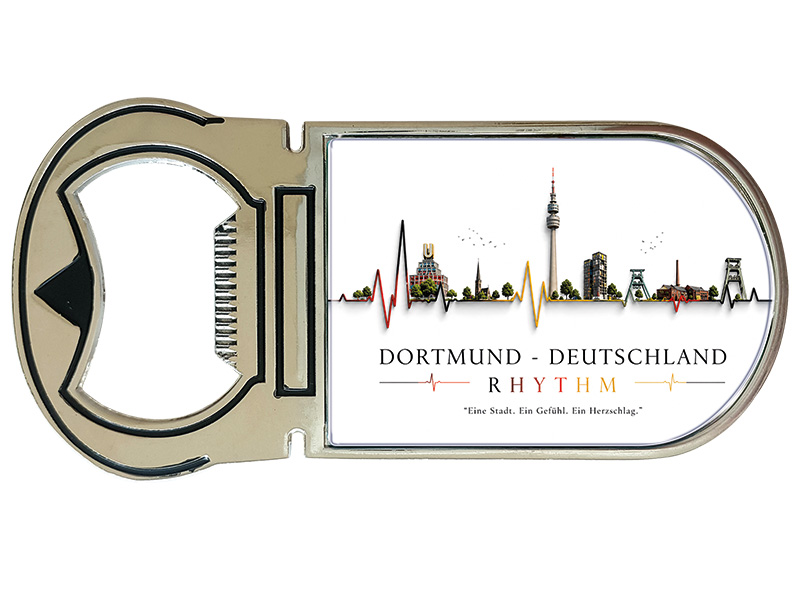 Souvenir Kapselheber Magnet Dortmund aus Metall 4x9cm