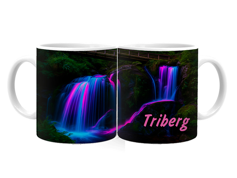 Souvenir Foto Keramik Tasse Triberg Ø8x9,5cm