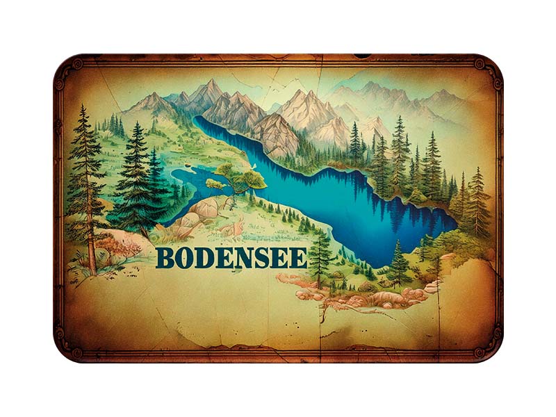 Souvenir Foto Kunststoff Magnet Bodensee 8x5cm