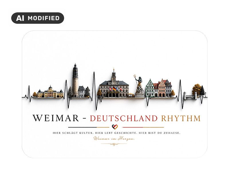 Souvenir Foto Magnet Weimar aus Kunststoff 8x5cm