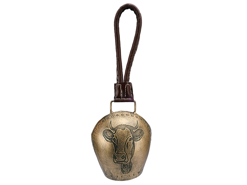 Metal bell with cow's head 13x9x17cm