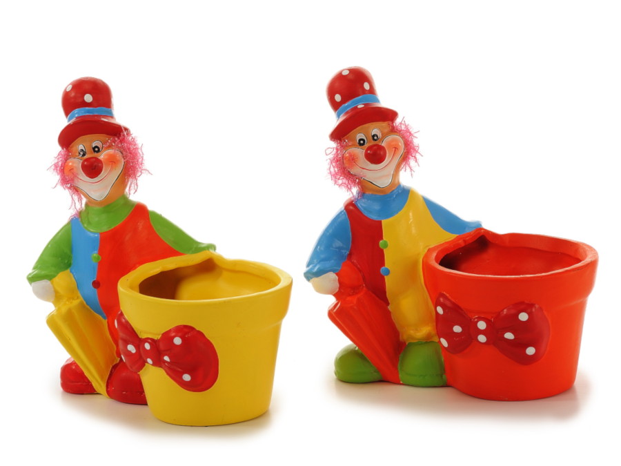 Keramik Clown mitTopf