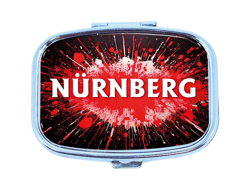 Souvenir Pillendose rechteckig aus Metall Nürnberg 6x4,5cm Souvenir Pillendose rechteckig aus Metall Nürnberg 6x4,5cm