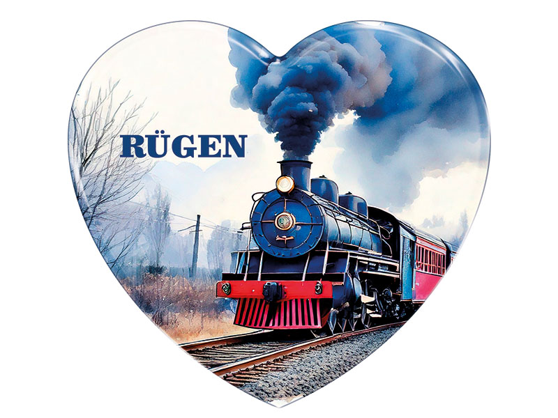 Souvenir Foto Magnet Herz Rügen 6,5x6cm Souvenir Foto Magnet Herz Rügen 6,5x6cm