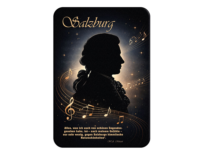 Souvenir Foto Magnet Salzburg aus Kunststoff 8x5cm