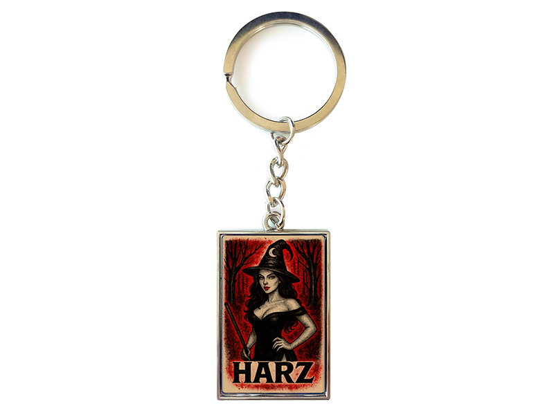 Souvenir Schlüsselanhänger rechteckig aus Metall Harz 3x10cm Souvenir Schlüsselanhänger rechteckig aus Metall Harz 3x10cm