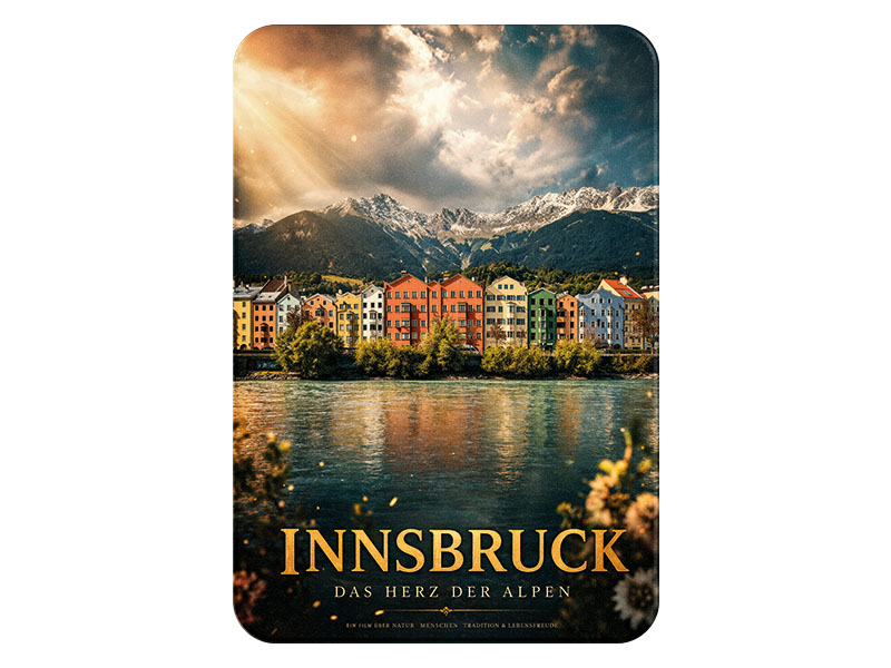 Souvenir Foto Magnet Innsbruck aus Kunststoff 8x5cm