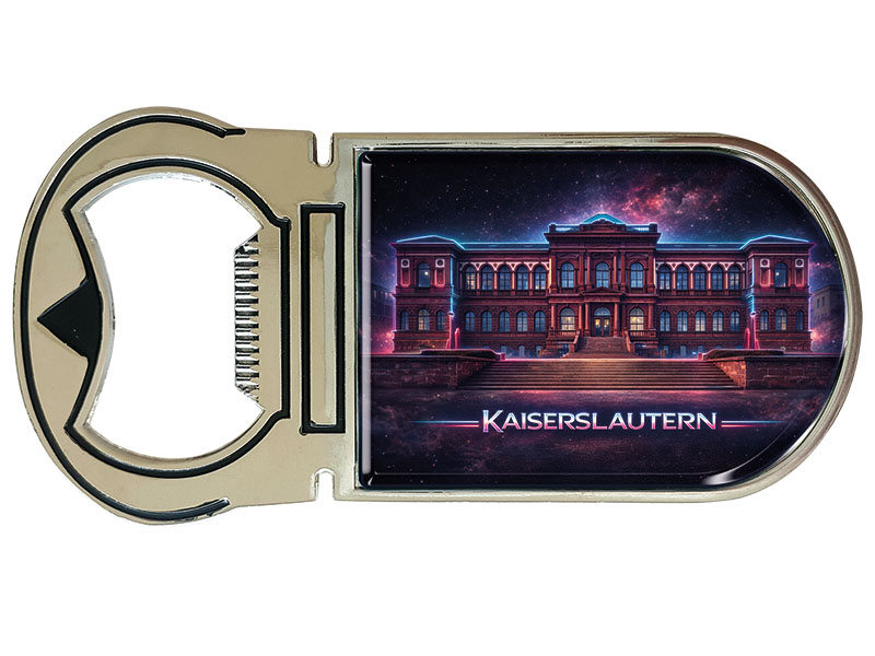 Souvenir Kapselheber Magnet Kaiserslautern aus Metall 4x9cm