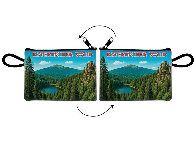Souvenir Täschchen aus Kunstleder BayerischerWald 11x8cm Souvenir Täschchen aus Kunstleder BayerischerWald 11x8cm
