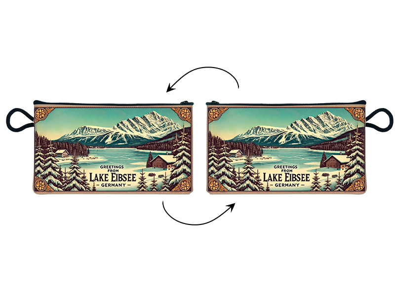 Souvenir Täschchen aus Kunstleder Eibsee 18x9cm Souvenir Täschchen aus Kunstleder Eibsee 18x9cm