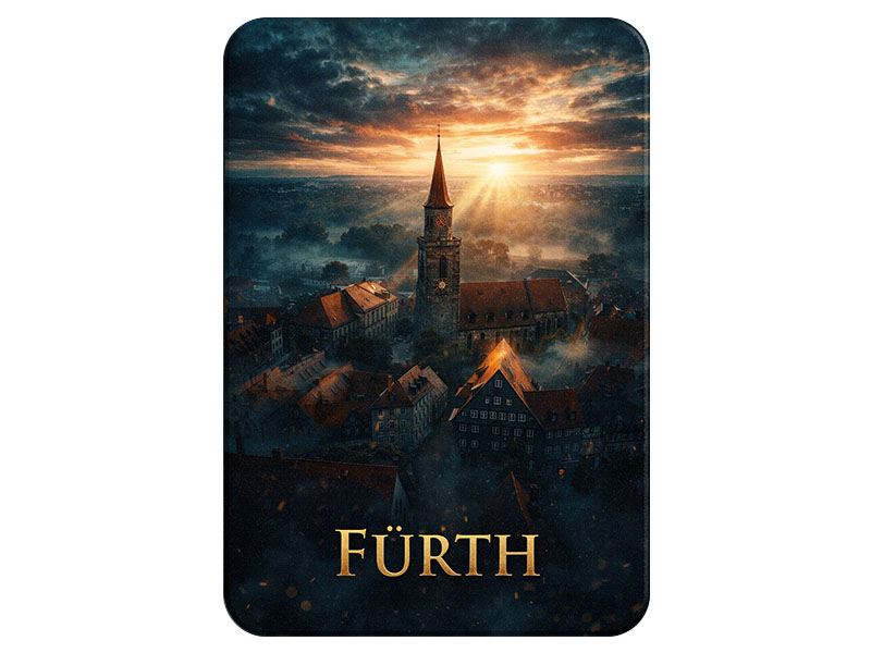 Souvenir Foto Magnet Fürth aus Kunststoff 8x5cm