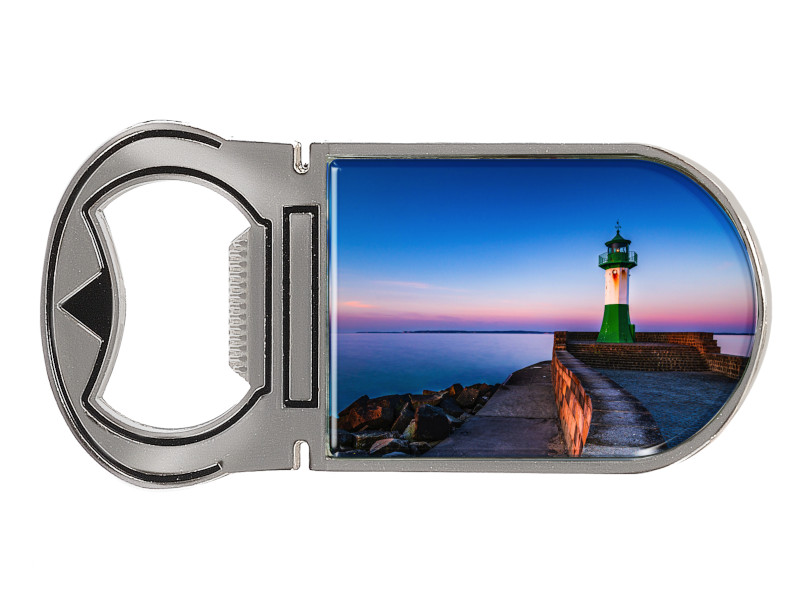 16726 Metall Magnet Kapselheber Leuchtturm Sassnitz