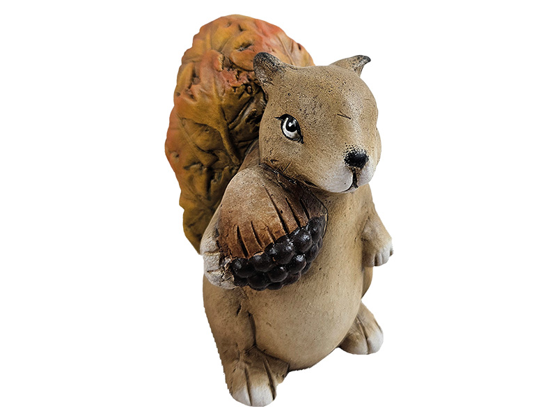 Eichhörnchen mit Blätterschwanz 15,5x8x14,5cm    Eichhörnchen mit Blätterschwanz 15,5x8x14,5cm