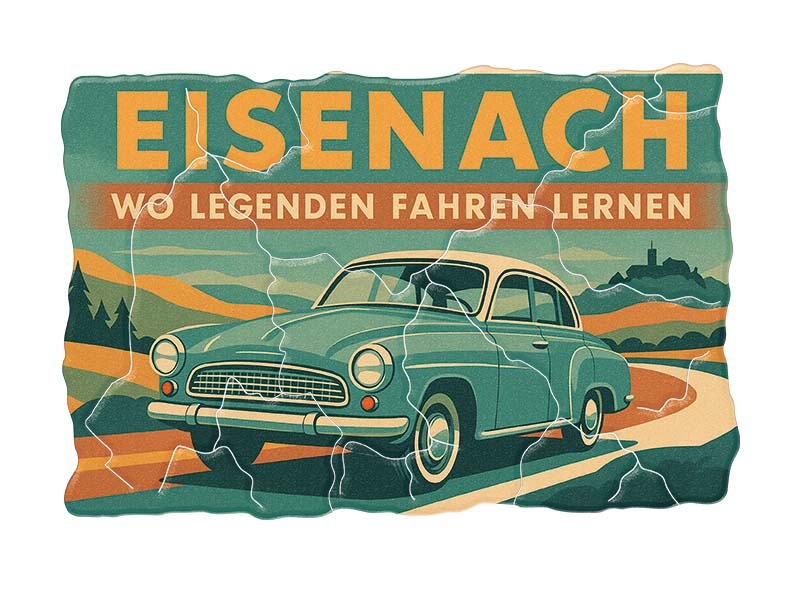 Souvenir Foto Magnet Eisenach aus Kunststoff 8x5cm