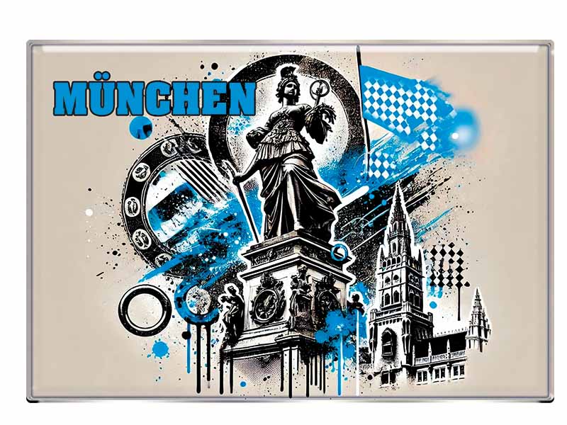 Souvenir Foto Magnet München 9,5x6,5cm Souvenir Foto Magnet München 9,5x6,5cm