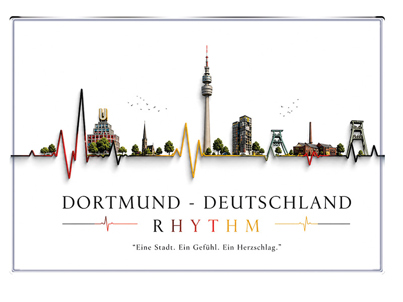 Souvenir Foto Magnet Dortmund 9,5x6,5cm