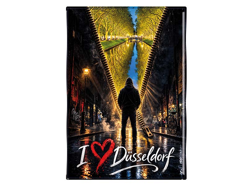 Souvenir Foto Magnet Düsseldorf 8x5,5cm