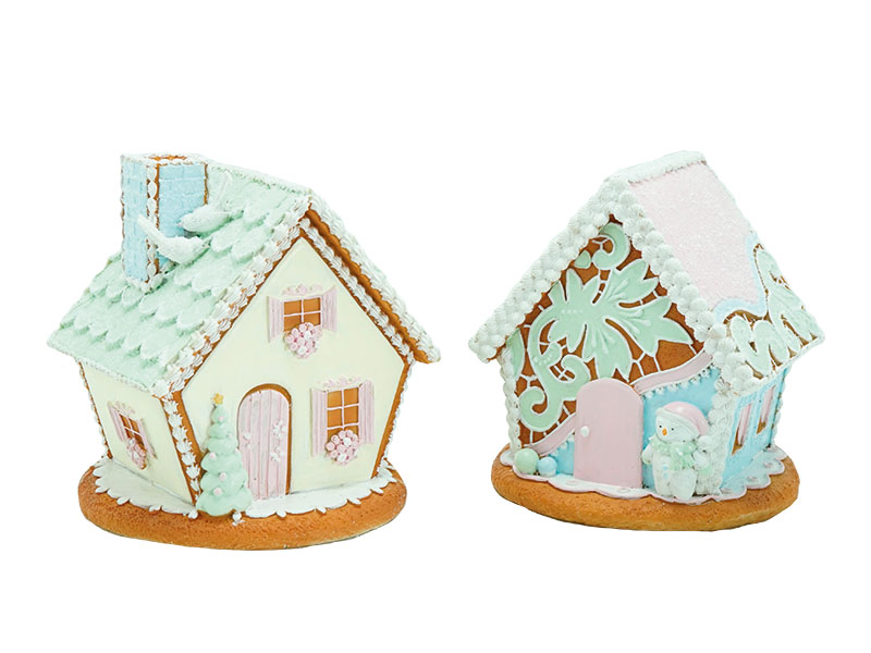 Lebkuchenhaus aus Poly, 16,5x16x17cm    Lebkuchenhaus aus Poly, 16,5x16x17cm