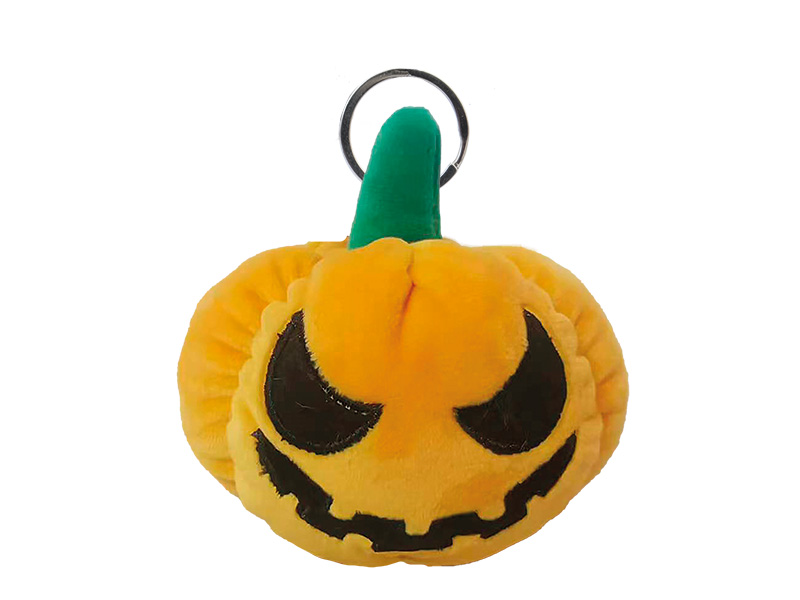 Plush pumpkin with face 10cm, with keychain