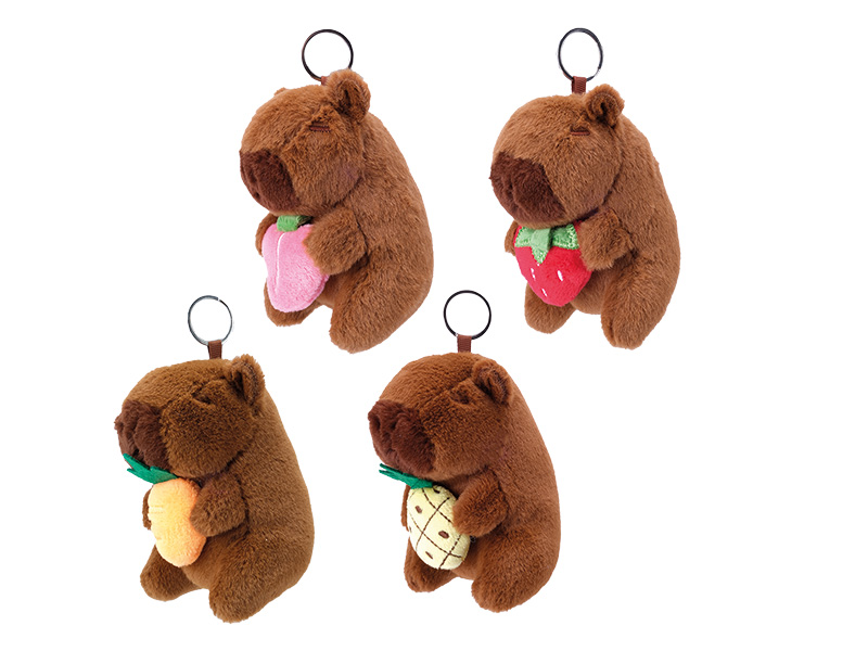 Cabybara aus Plüsch mit Schlüsselanhänger 8x8x11cm