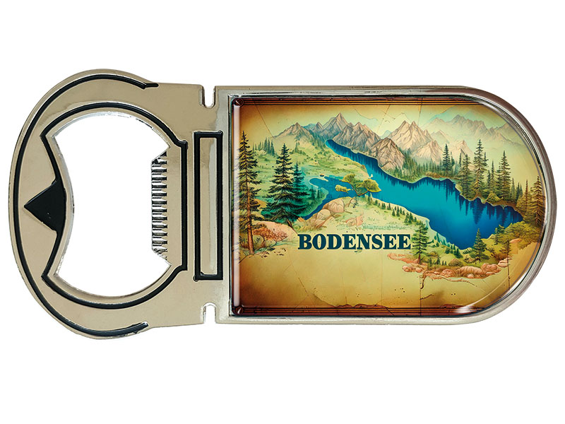 Souvenir Magnet Kapselheber aus Metall Bodensee 4x9cm Souvenir Magnet Kapselheber aus Metall Bodensee 4x9cm