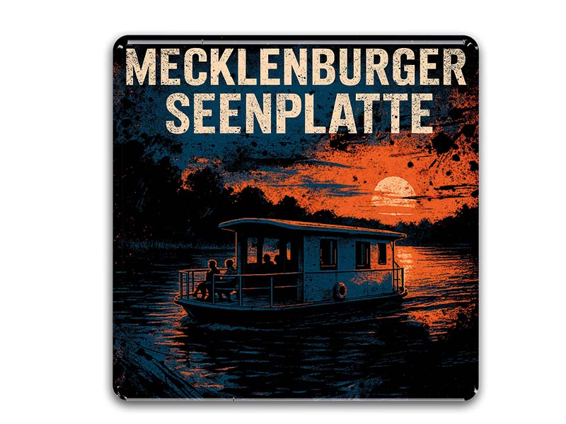 Souvenir Foto Magnet quadratisch Seenplatte 6,5x6,5cm