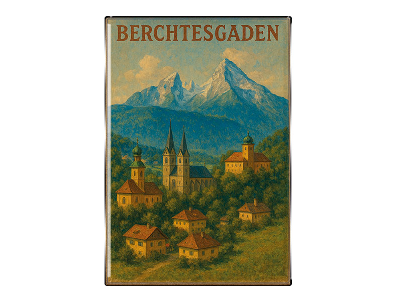 Souvenir Foto Magnet rechteckig Berchtesgaden 8x5,5cm
