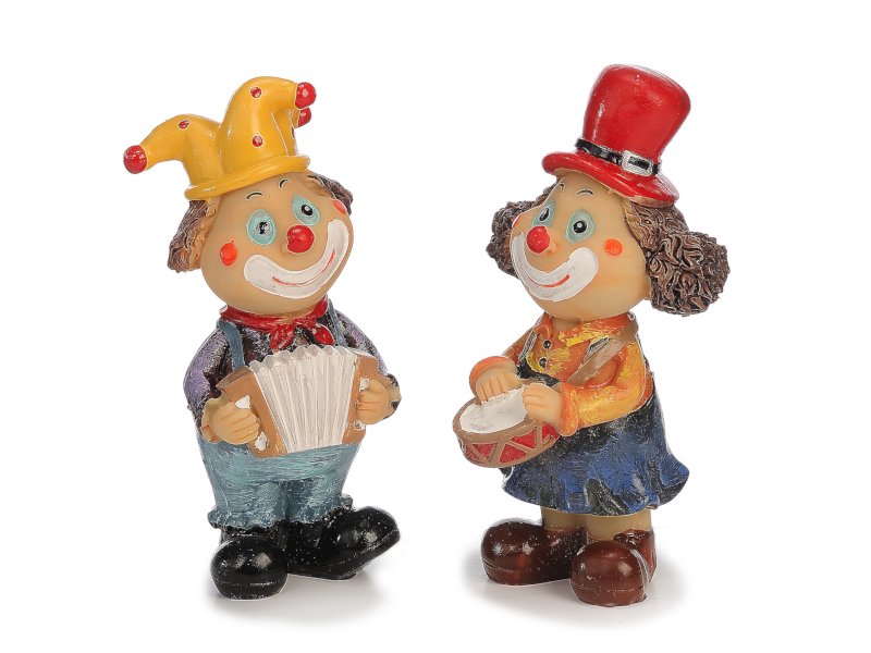 17376 Poly Clown mit Musikinstrumenten