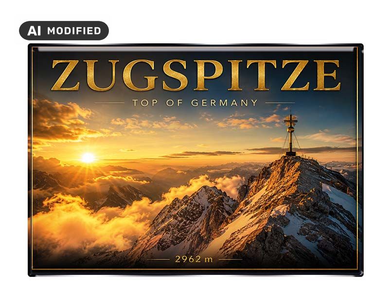 Souvenir Foto Magnet Zugspitze 8x5,5cm