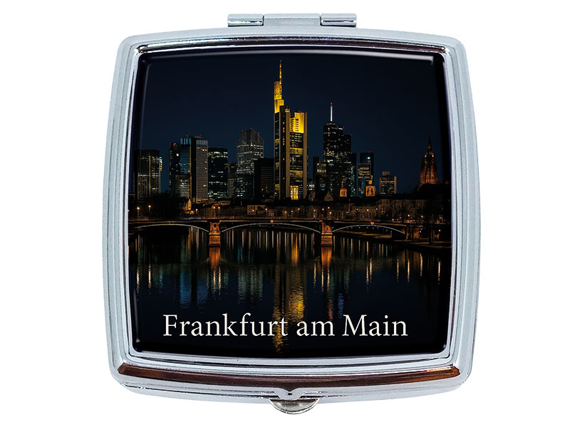 Souvenir Metall Pillendose Frankfurt 6x5,5cm Souvenir Metall Pillendose Frankfurt 6x5,5cm