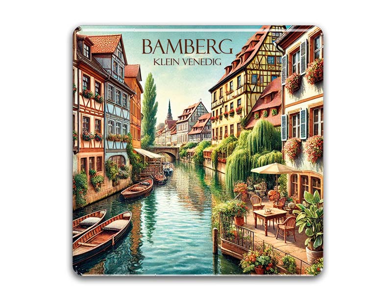 Souvenir Foto Magnet quadratisch Bamberg 6,5x6,5cm
