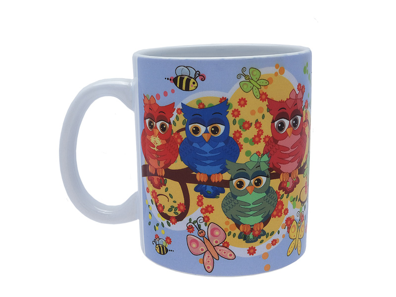 16836 Foto Keramik Tasse Eulen
