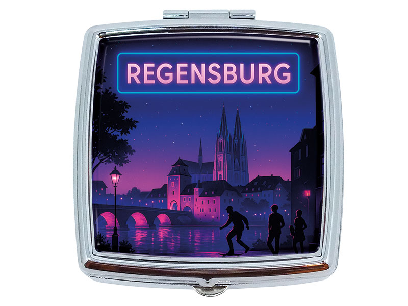 Souvenir Metall Pillendose Regensburg 6x5,5cm Souvenir Metall Pillendose Regensburg 6x5,5cm