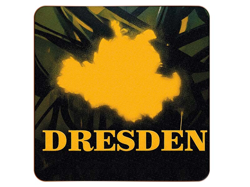 Souvenir Foto Untersetzer Holz Dresden 10x10cm