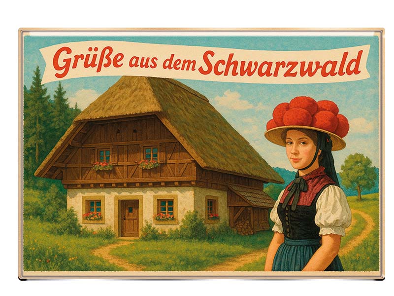 Souvenir Foto Magnet Schwarzwald 9,5x6,5cm