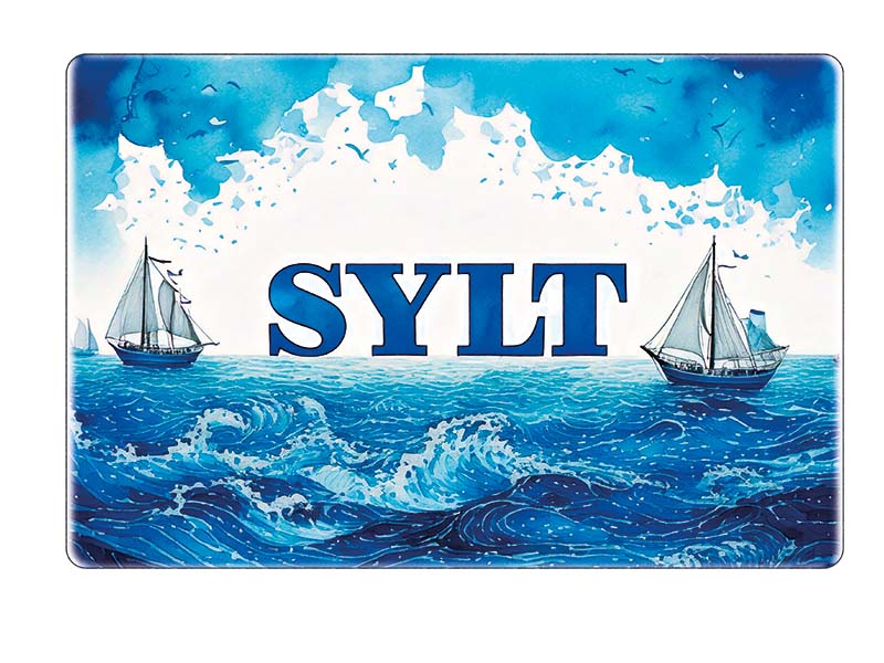 Souvenir Foto Magnet Steingut Sylt 6x4,5cm Souvenir Foto Magnet Steingut Sylt 6x4,5cm