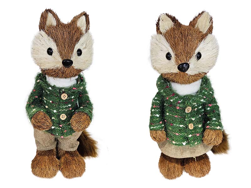 Fuchs in Strohoptik 15x15x34cm    Fuchs in Strohoptik 15x15x34cm