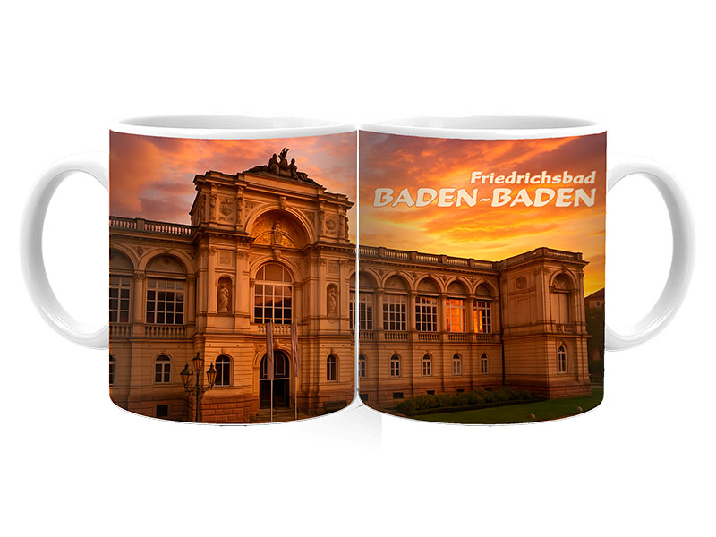 Souvenir Foto Tasse Baden-Baden aus Keramik Ø8x9,5cm