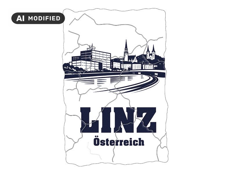 Souvenir Foto Magnet Linz aus Kunststoff 8x5cm