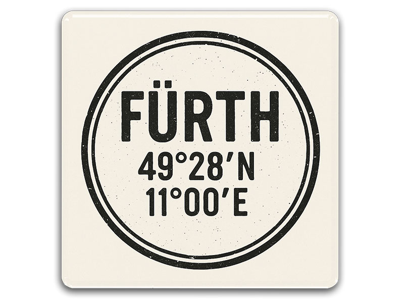Souvenir photo magnet Fürth 8x8cm