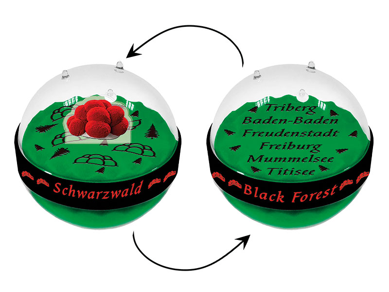 Magic sand globe Black Forest Ø7,5cm